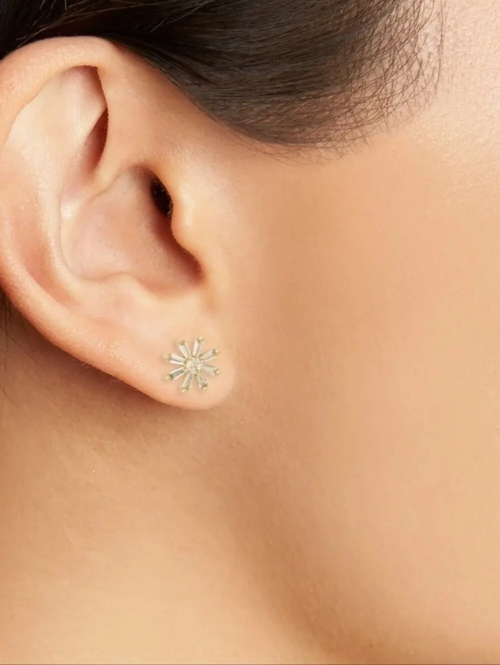 💛▪️kate spade▪️ gold- Yellow  floral stud Mini Flower  earrings